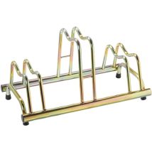 Andrys Srl - Andrys - Soporte para Bicicletas de Suelo para Exteriores e Interiores de 3 Puestos, de Acero, Tropical Oro, 77 x 42 x 42 cm, 3 Puestos