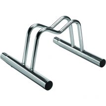 Andrys Srl - Andrys - Soporte para Bicicletas de Suelo de 1 Puesto, Modulable, También para Bicicletas con Freno de Disco, con Cono, Plata, 38.5 x 42