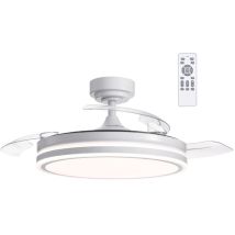 Ventilatore LED Pale Pieghevoli Bianco Muschio 72W 7920Lm CCT Dim