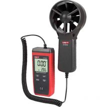 Uni-t - Anémomètre de type Split - Capteur de vitesse du vent de haute précision - Capteur de température - Arrêt automatique - Valeurs maximales,