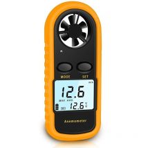 Vuszr - Anemometre Portable, Anémomètre Numérique Haute Précision (±5%) avec Rétro-éclairage lcd, Anémomètre Portatif pour Extérieur