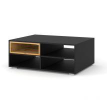 Anette Couchtisch m schwarz matt / eiche handwerker