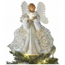 Ange de Noël Haut du Sapin Ange De Noël Topper Traditionnel De Sapin De Noël,Topper de sapin de Noël Ange - 25x20cm Ange de Noël Haut du Sapin de