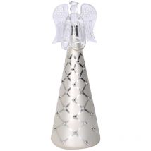 Ange en verre transparent et blanc cm ø8h24