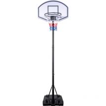Angel Sports - Panier de Basket sur Pied 190-260 cm Noir et Blanc a partir de 6 ans et + Facile d placer Jeux Plein Air Panier de Basket