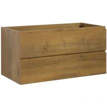 Badplaats - Waschbeckenunterschrank Angela 100cm - Eiche - Unterschrank Badm