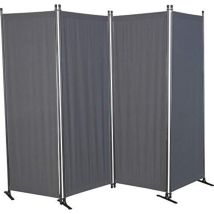 Angerer 4-tlg. Swingtex Paravent, Grigio Scuro