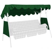 Tetto del dondolo 200 x 120 cm Qualità polietilene con 2 parte laterale Verde