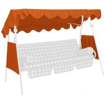Tetto del dondolo 200 x 120 cm Qualità Swingtex con 2 parte laterale Terra