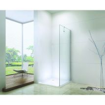 Ondee - Façade frisco - Finition Chromé - Retour Fixe - Transparent - 100x192,1cm