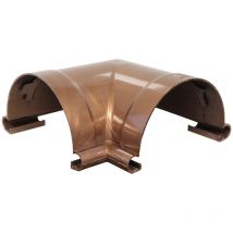 Angle universel 90° pvc 25 demi-ronde - aspect cuivre