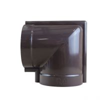 Angle universel 90° pvc 25 demi-ronde - marron