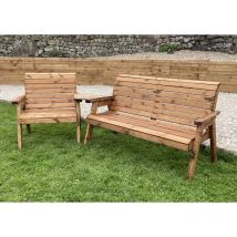 Charles Taylor Grand 4 Seater Wooden Angled Companion Bench Chair Seat