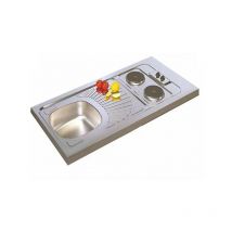 Moderna - Angolo cottura lavello 120 x 60, con Domino 2 fuochi