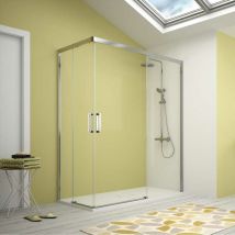 Kassandra - Angular de ducha 2 Fijos 80 cm + 2 Puertas Correderas 135 cm S400