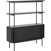 Ebuy24 - Angus Étagère avec 1 tablette de rangement et 1 porte, noir.