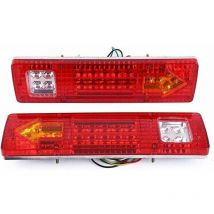 KZQ - Anhängerleuchten und Reflektoren, LED-Anhängerleuchten-Set, 2 x 19 LED-Rücklichter für Auto, lkw, Anhänger, Transporter – wasserdicht, 12 v