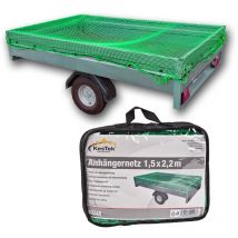 Anhängernetz Gepäcknetz Abdecknetz 1,5 x 2,2 m grün zur Ladungssicherung - Kestek