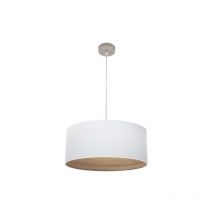 Fabrilamp - Hängeleuchte Tatiana 1xe27 Nickel/weiß-mad.klar Regx50x50 Cm
