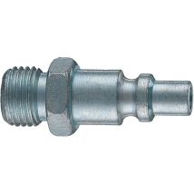 Innesto rapido per rubinetto 15/A – Acciaio carbonitrurato e zincato – Attacco maschio cilindrico 3/8" – Blister da 2 pezzi