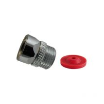 Ecoperl - Anillo giratorio antitorsión para flexo de ducha 15x21, latón niquelado, 10L/min