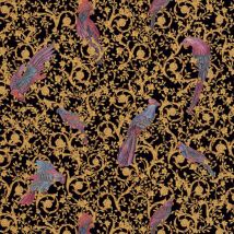 Profhome - Papier peint de luxe exclusif 370531 papier peint intissé texturé au style baroque brillant or noir jaune 7,035 m2