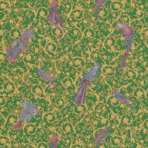 Profhome - Papier peint de luxe exclusif 370533 papier peint intissé texturé au style baroque brillant or vert violet 7,035 m2