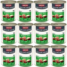 Animonda Grancarno Adult Hirsch Und Apfel Nassfutter Für Hunde, 12 X 800 G Dose