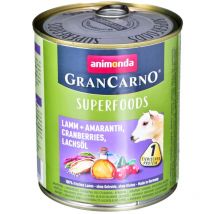 GranCarno Superfoods Lamm – Nassfutter für Hunde – 800 g - Animonda
