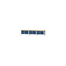 Banco de trabajo extra ancho bastidor modular 3 puertas 9