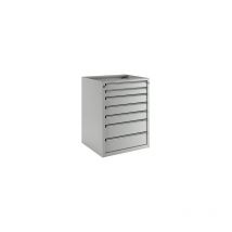 Anke - Cajonera sin placa anchura 760 mm 7 cajones frente gris