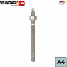 Ankerstange A4 Edelstahl M8 - 20 Gewindestange 1 St. Verbundanker Eta Zulassung Menge: 5 Stück Abmessungen: M16 X 190mm