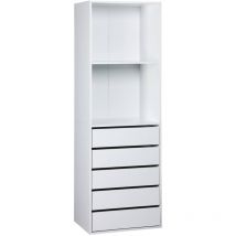 Ankleidemodul mit 5 Schubladen und 2 Regalen - Sweeek