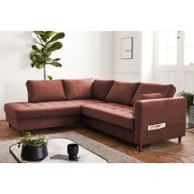 Lisa Design - Anna - canapé d'angle gauche - 5 places - convertible - en velours