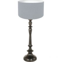 Anne Lighting - lámpara de mesa - Bois - negro - madera lino - ø