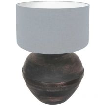 Anne Lighting - lámpara de mesa - Lyons - negro - madera lino - ø