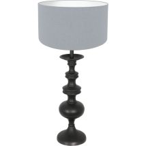 Anne Lighting - lámpara de mesa - Lyons - negro - madera lino - ø