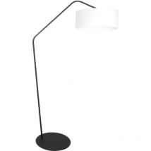 Stehlampe - ZigZag - weiß schwarz - leinen metall - Anne Lighting