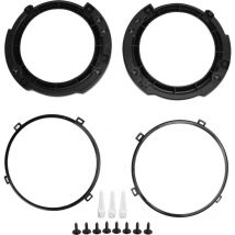 Ineasicer - Anneau de fixation de phare rond de 7 pouces avec anneau métallique de phare noir de remplacement pour Jeep Wrangler jk 2007 à 2017
