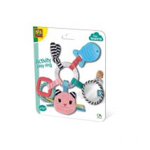 Jouet pour bébé - Anneau de jeu a activités - Katy le chat - Rose - Des 3 mois