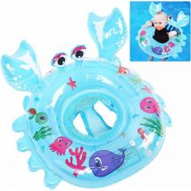 Anneau de Natation pour bébé, Bouee pour Bebe, Crabe Bébé Siège Piscine, Bouée Bébé, Piscine Bouée Gonflable, Bébé Jouets de Piscine Cadeau, Convient
