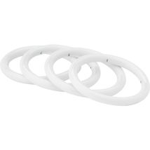 Sélection Brico-Travo – Anneaux de douche en plastique laqué blanc – Diamètre 28 mm – Lot de 8 – Matières
