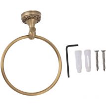 Anneau de serviette de bain rond en cuivre, support mural pour douche à main, porte-serviettes pour salle de bain
