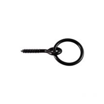 Chapuis - Anneau écurie vis acier zingué noir Ø7x50mm uc1