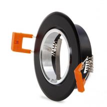 Bague Projecteur Downlight Rond GU10 Ø84Mm - Noir