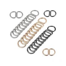 Anneau en D, Boucle Demi-Anneau, Boucle à anneau en D en métal, 30 Pièces Pour Colliers, Mousquetons, Sangles, Sac à Dos et Accessoires de Bricolage