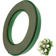 Anneau en mousse de fleurs avec bloc d'anneau de boue Arrangement floral artificiel Anneau de boue pour fleuriste Décoration de voiture de mariage