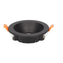 Anneau fixe encastré rond antireflet Undi Noir