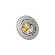Anneau inclinable led rond en matel argenté chaud 5w