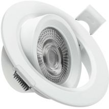 Anneau led rond inclinable (7W 3CCT 560lm) IP20 Ø9x3,8cm coloris blanc